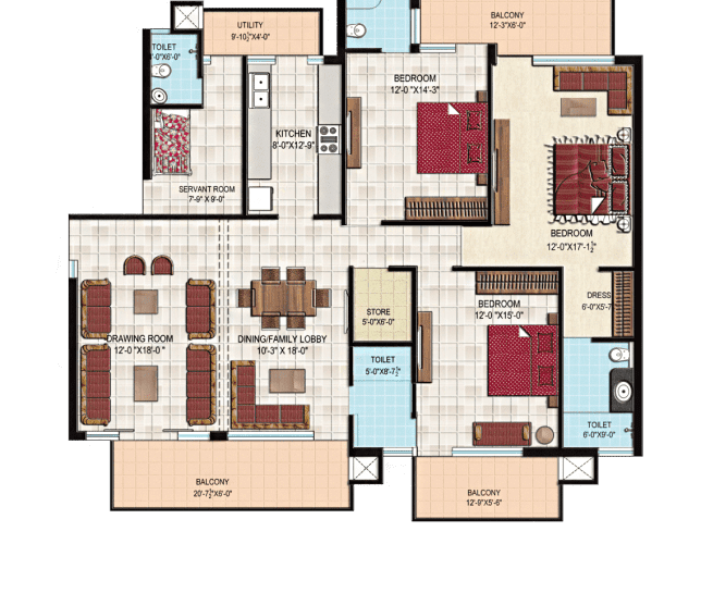 4bhk In Gillco Parkhills with beautifully designed layout plan